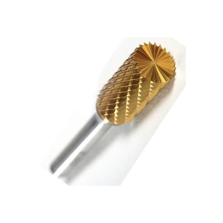 Champion Cutting Tool Cylinder Shape Carbide Bur for Interior Contour Work Unctd, 1/4in Cut Dia, 5/8in LOC, Double Cut CHA USB1